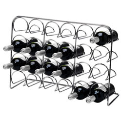 Hahn Pisa 24 Bottle Wine Racks Chrome